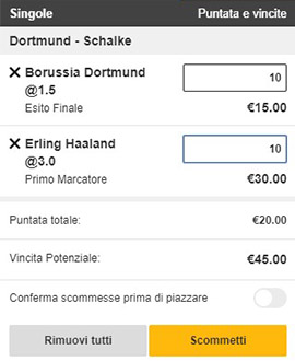 Scommesse sul marcatore Betfair