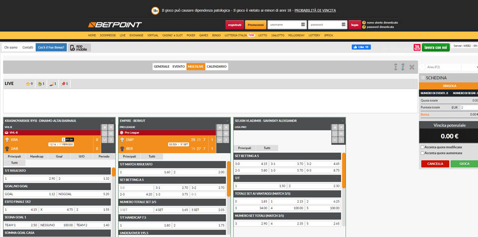 Betpoint Scommesse Calcio