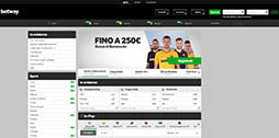 Pagina scommesse live Betway