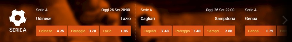 888sport Italia scommesse calcio