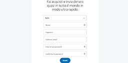 detagli personali per paypal account